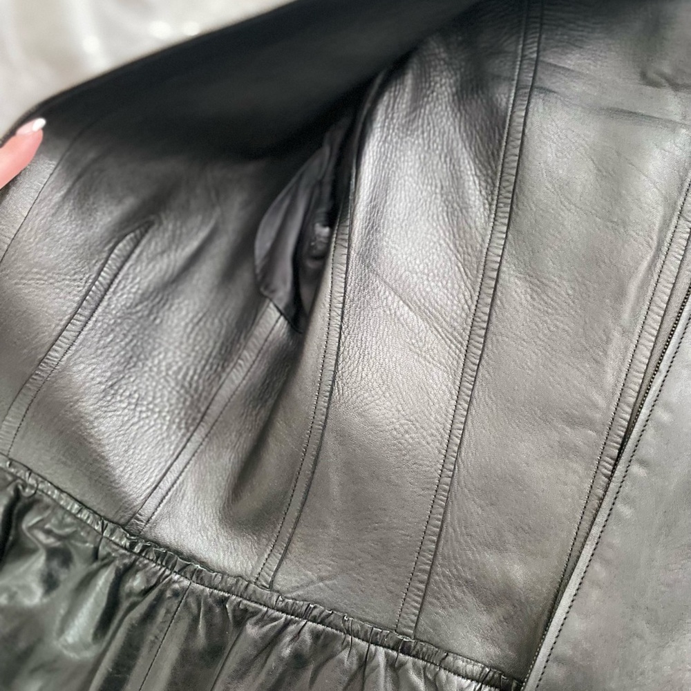Gucci Authentic Peplum Leather Jacket - Picture 5 of 16